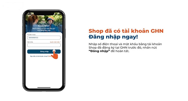 Đăng nhập tài khoản GHN Express